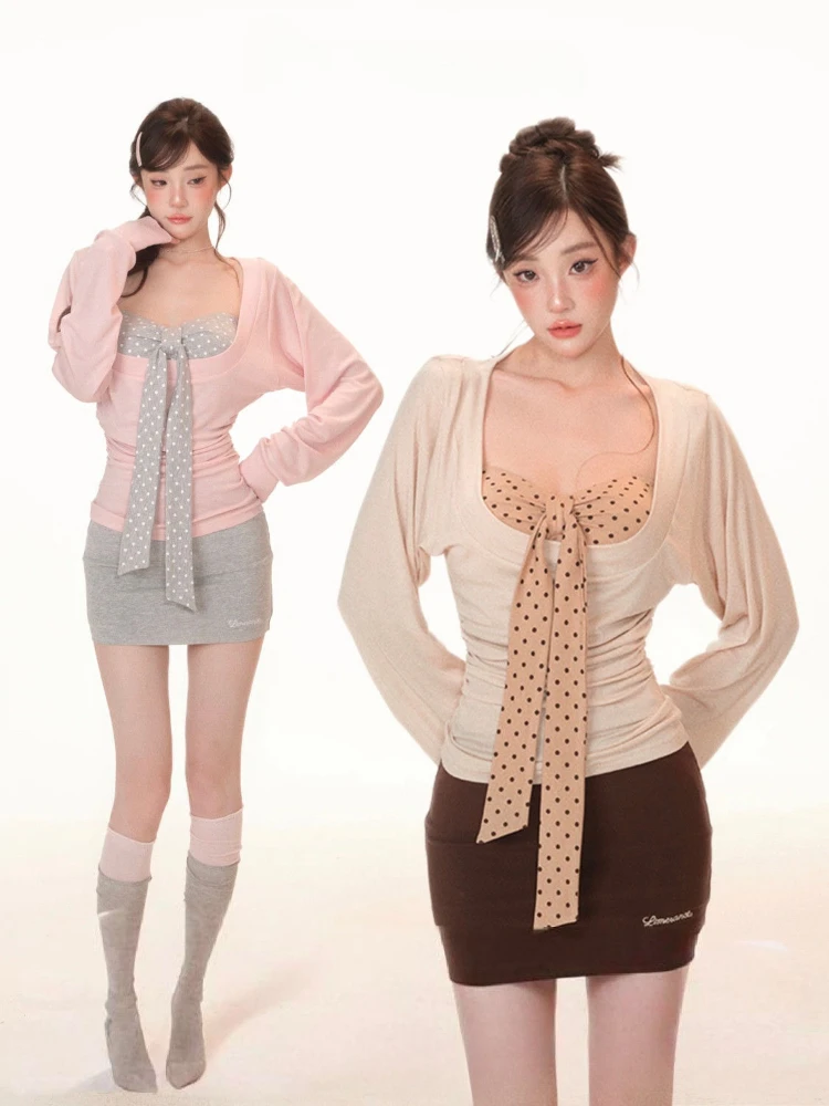 Y2K Two Piece Set: Sexy Pleate - Embroidery ulasan dan harga