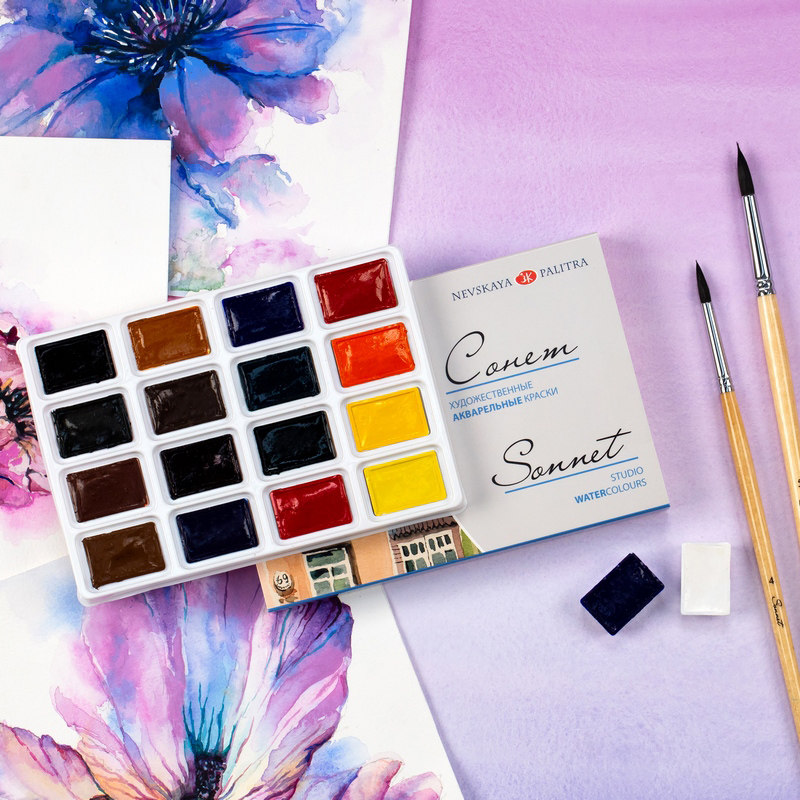 Russia White Nights Solid Wate - Watercolor Paint Set Solid Pigment ulasan dan harga