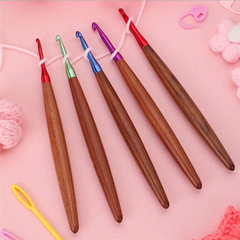 A11E-Crochet Hooks Set, Ergono - Wooden Crochet Hooks Ergonomic Handle ulasan dan harga