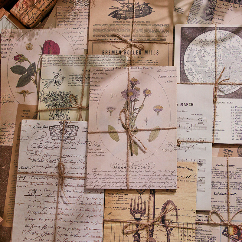 30Pcs Vintage Scrapbooking Pap - Vintage Junk Journal Scrapbooking Paper ulasan dan harga
