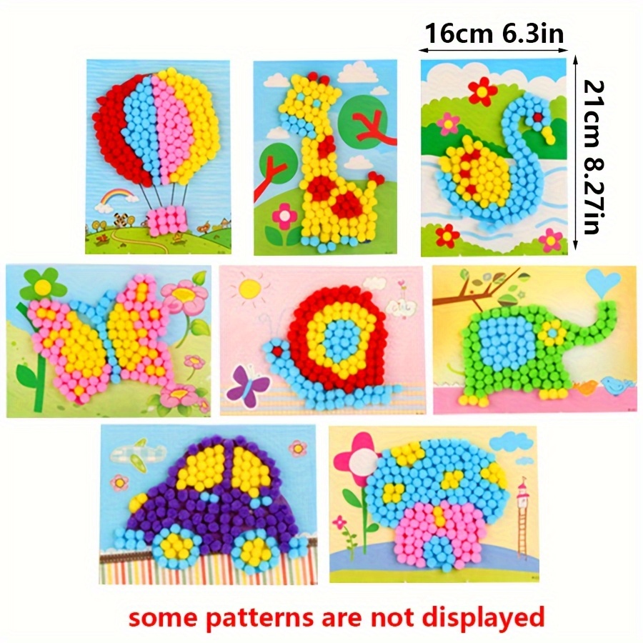 2pcs 16x21cm Colorful Pom-Pom  - Painting Supplies ulasan dan harga