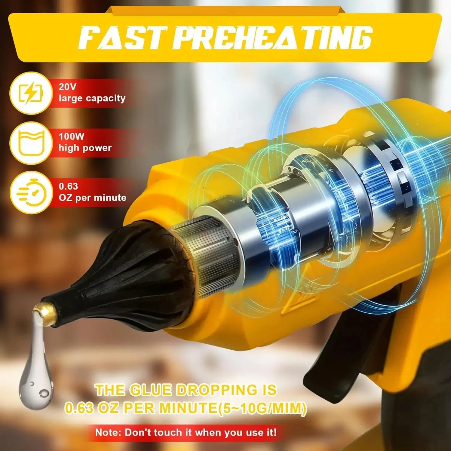 Cordless Electric Handheld Hot - Hot Melt Glue Gun Cordless ulasan dan harga