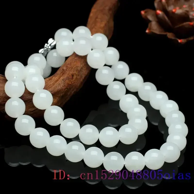 White Jade Beaded Necklace Bea - Beading ulasan dan harga