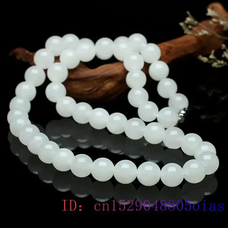 White Jade Beaded Necklace Bea - Beading ulasan dan harga