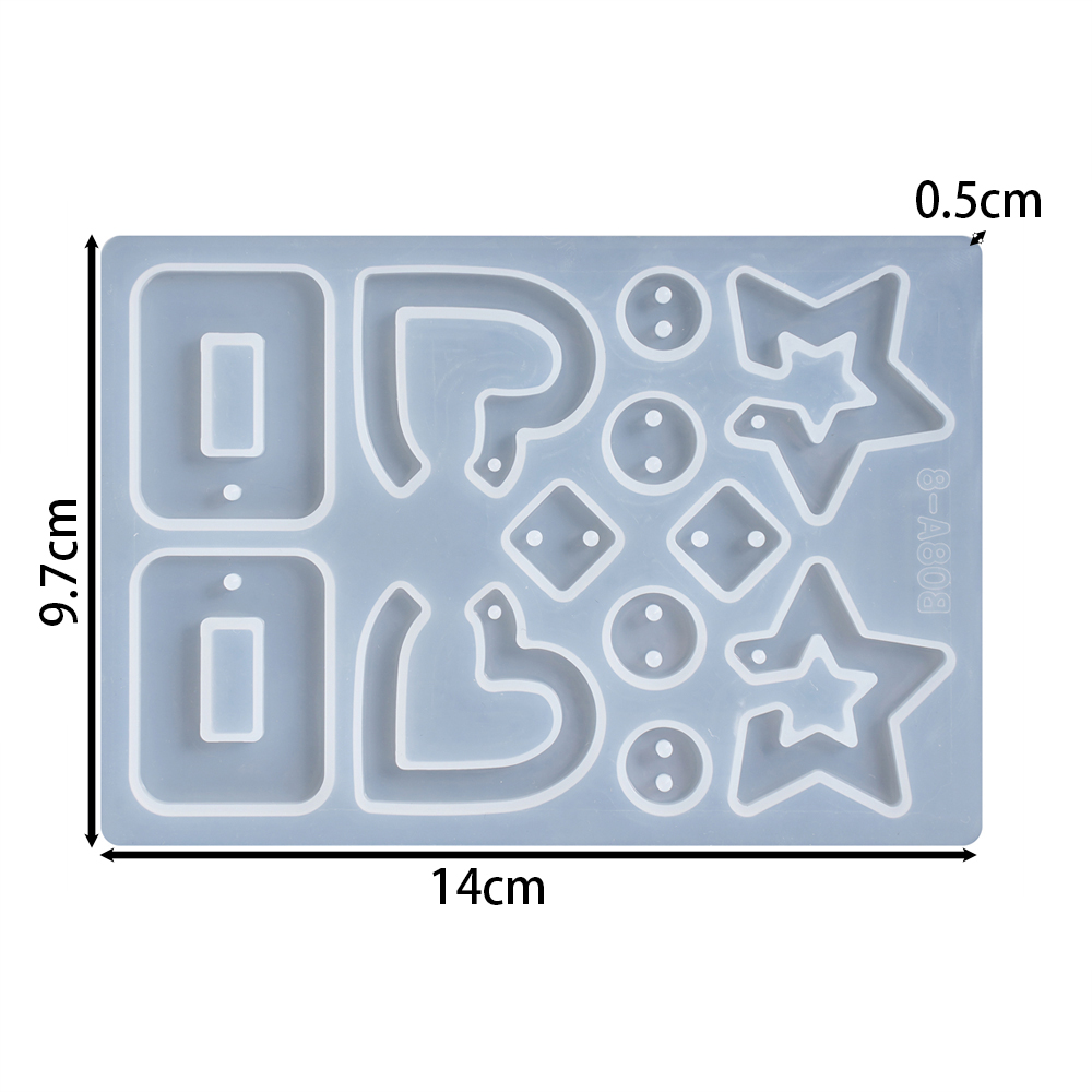 1pcs/lot Geometric Earrings Pe - Silicone Epoxy Resin Molds Set ulasan dan harga