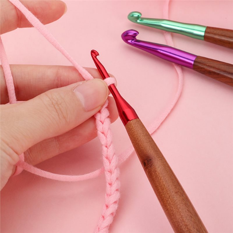 A59Z-Ergonomic Wooden Handle C - Wooden Crochet Hooks Ergonomic Handle ulasan dan harga