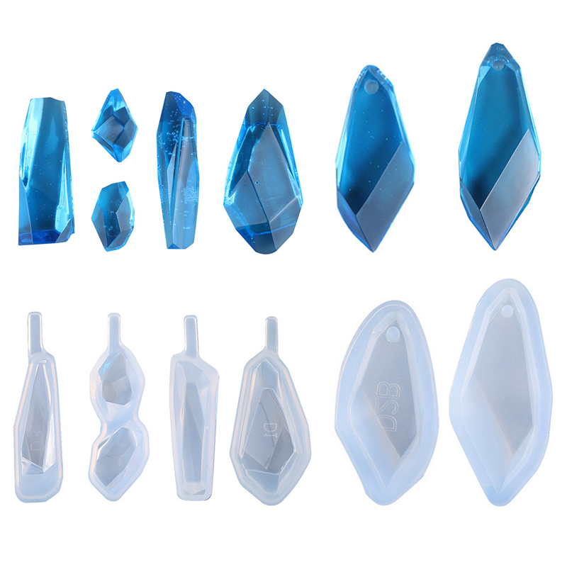 1/6/10pcs DIY Keychain Pendant - Silicone Epoxy Resin Molds Set ulasan dan harga