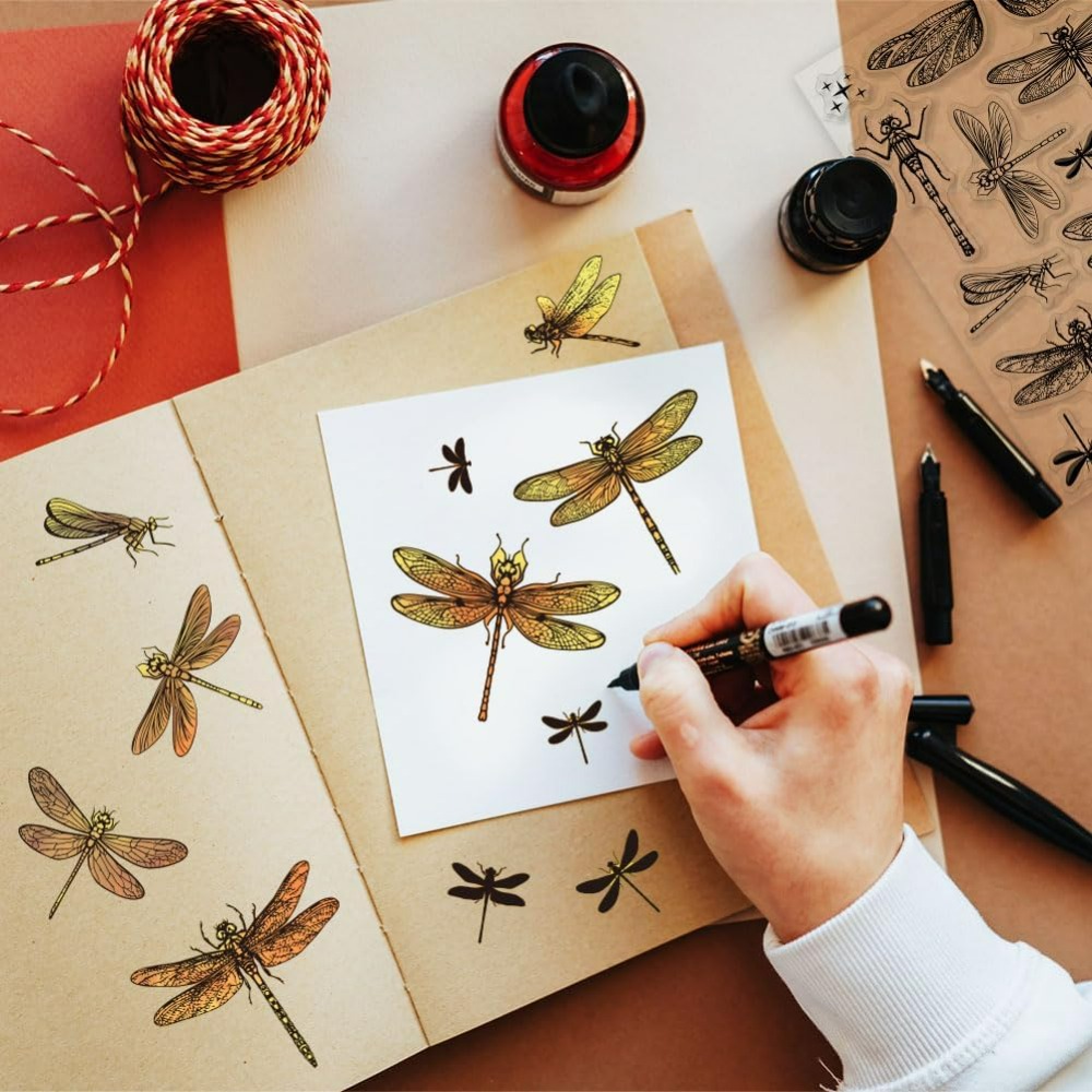 Dragonfly Clear Stamps for DIY - Clear Silicone Stamps For Card Making ulasan dan harga