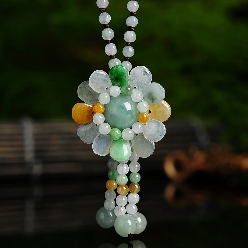Certified Burmese Jade Sunflow - Beading ulasan dan harga