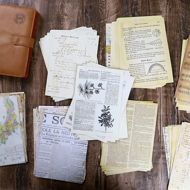 30 Pcs Old Map Flower Letters  - Vintage Junk Journal Scrapbooking Paper ulasan dan harga