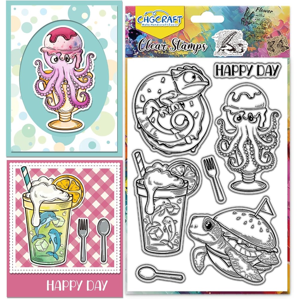 Marine Animal Clear Stamps Tur - Clear Silicone Stamps For Card Making ulasan dan harga