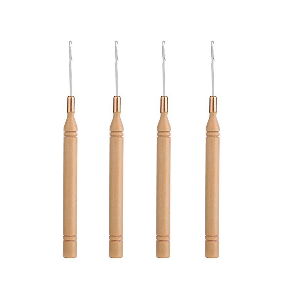 Ergonomic Wooden Handle Hair E - Wooden Crochet Hooks Ergonomic Handle ulasan dan harga
