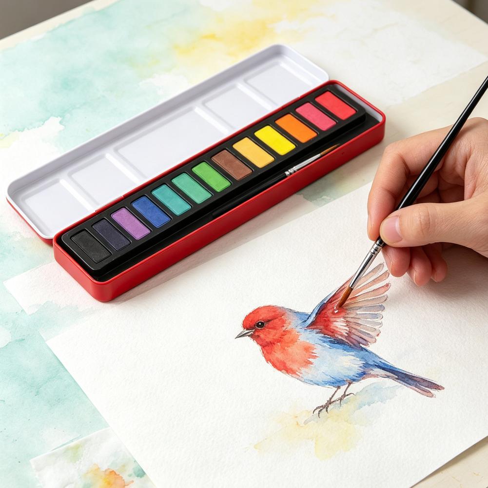 Portable Watercolor Paint Set  - Watercolor Paint Set Solid Pigment ulasan dan harga