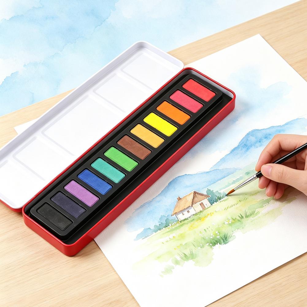 Portable Watercolor Paint Set  - Watercolor Paint Set Solid Pigment ulasan dan harga