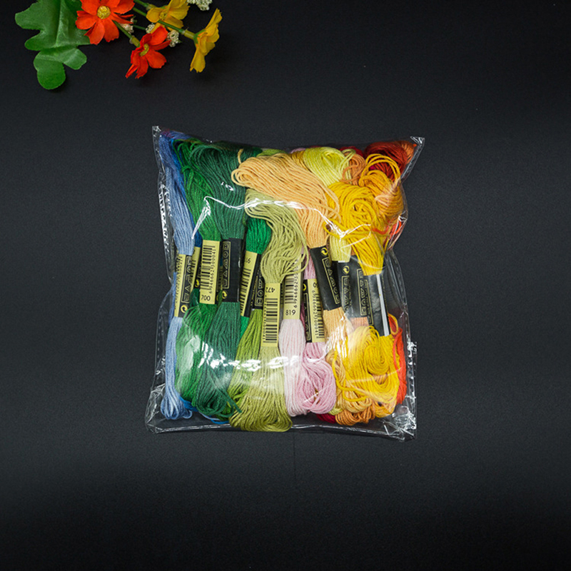 C 24/100/50 Multicolor Cross   - Cotton Embroidery Thread Skeins ulasan dan harga