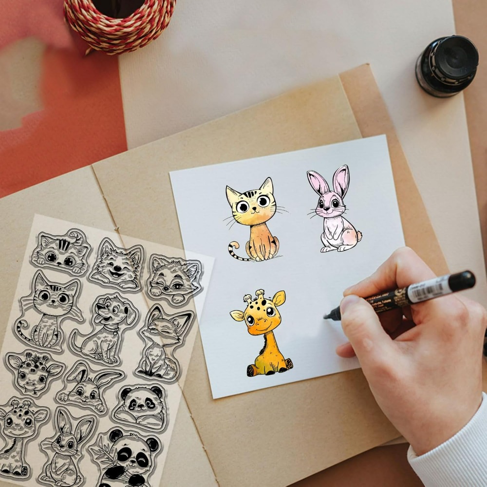 Cat Dog Rabbit Clear Stamps fo - Clear Silicone Stamps For Card Making ulasan dan harga
