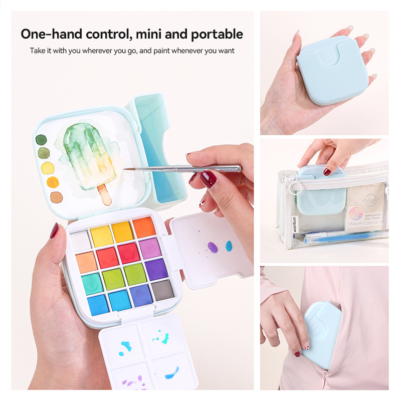 16 Colors Languo Solid Waterco - Watercolor Paint Set Solid Pigment ulasan dan harga